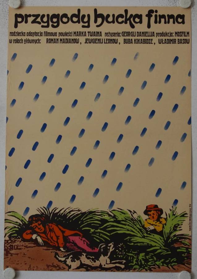 Huckleberry Finns Abenteuer originales polnisches Filmplakat